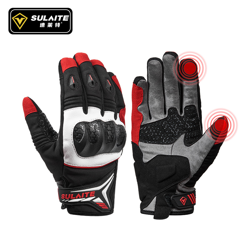 Motorcycle Glove Knuckle - SULAITE Motorhandschoenen Heren Dames Winter Touchscreen