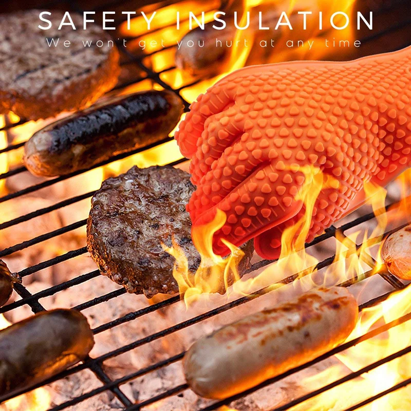 Oven Mitt Silicone - BBQ Siliconen Grillhandschoenen Bakhandschoenen Anti-Brandwonden Koken