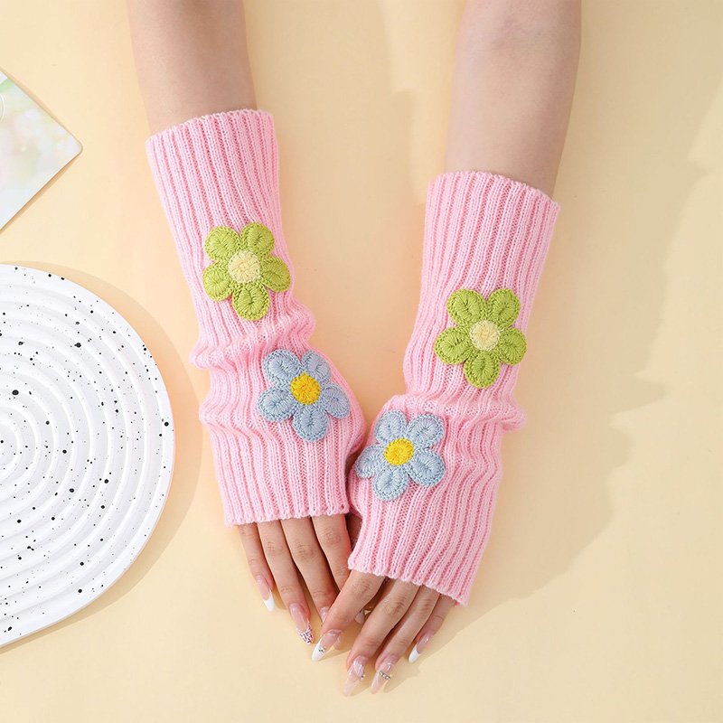 Y2k Accessoires Zoete Roze Blo - Fingerless Glove Knit recensie en prijs