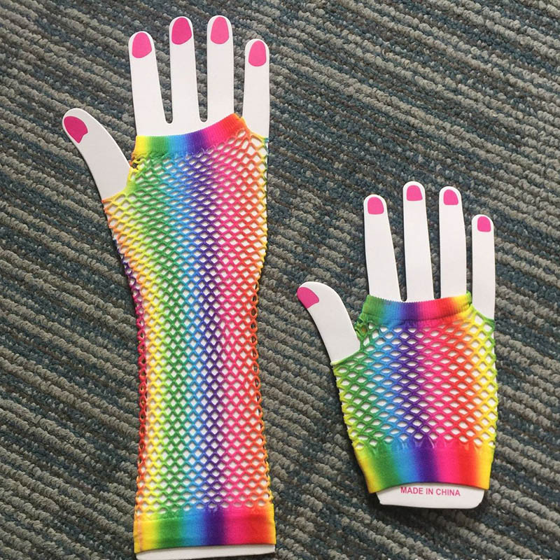 1 paar dames lange visnet hand - Fingerless Glove Knit recensie en prijs